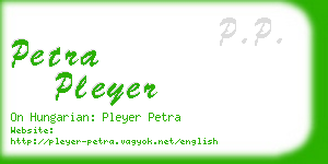 petra pleyer business card